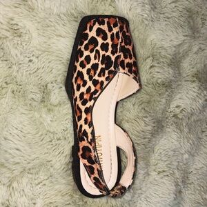 Leopard Print Slingback Vintage Flats